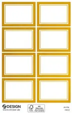ZDesign HOME Étiquette, cadre doré, 38 x 24 mm