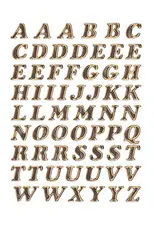 HERMA Lettres adhèsives A-Z, film primastique, or, 8 mm,