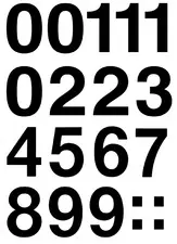 HERMA stickers chiffres 0-9, film noir, hauteur: 33 mm