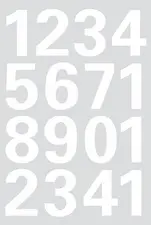 HERMA Stickers chiffres 0-9, film en blanc