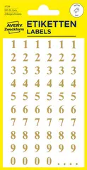 AVERY Zweckform Sticker, chiffres, or