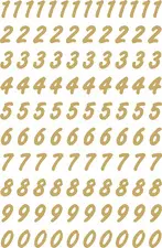 HERMA stickers chiffres 0-9, film transparent,