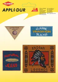 KLEIBER Assortiment d'applications "Jeans", 4 motifs
