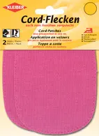 KLEIBER Patch thermocollant en velours côtelé, noir