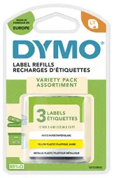 DYMO Ruban d'étiquette LetraTag, Starter Pack