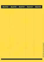 LEITZ Etiquette pour dos de classeur, 39 x 285 mm, jaune