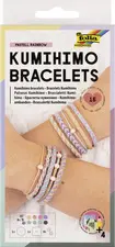 folia Kumihimo Set de bracelets PASTEL RAINBOW, 16 pièces
