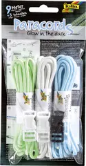folia Set paracorde "GLOW IN THE DARK", couleurs assorties