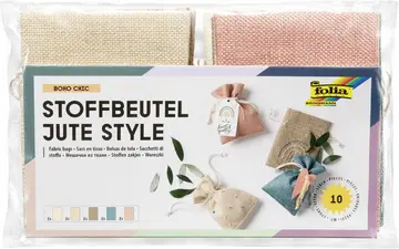 folia Sac de tissu Jute Style "BOHO CHIC