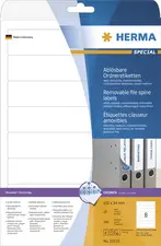 HERMA Etiquette dos de classeur SPECIAL, 61 x 297 mm, blanc