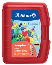 Pelikan Pâte à modeler Creaplast, boîte de 14, rouge