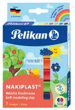 Pelikan Pâte à modeler Nakiplast grande qualité196/7,assorti