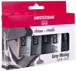 ROYAL TALENS Peinture acrylique AMSTERDAM, set de gris