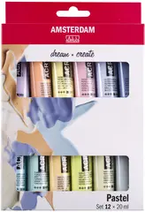 ROYAL TALENS Peinture acrylique AMSTERDAM Pastel, 12 x 20 ml