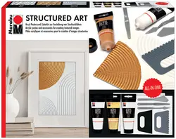 Marabu Kit de pâte acrylique STRUCTURED ART