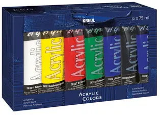 KREUL Peinture acrylique el Greco, 75 ml, Kit de 6