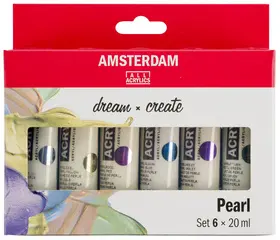 ROYAL TALENS Peinture acrylique AMSTERDAM Pearl, 6 x 20 ml