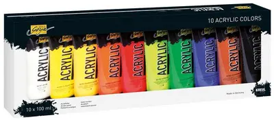 KREUL Peinture acrylique SOLO Goya Acrylic, 100 ml,kit de 10
