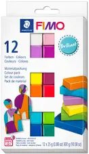 FIMO SOFT Kit de pâte à modeler "Brilliant", set de 12