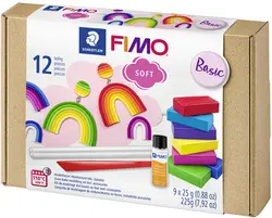 FIMO SOFT Kit de pâte à modeler "Basic", 12 pièces