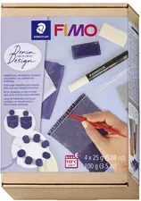 FIMO SOFT Kit de pâte à modeler Denim Design à cuire au four