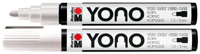 Marabu Marqueur acrylique "YONO", 1,5 - 3,0 mm, blanc