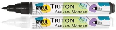 KREUL Marqueur acrylique TRITON Acrylic Marker fine, blanc