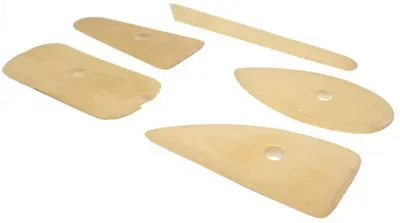 kangaro Ton-Spachtel-Set, aus Holz, 5-teilig