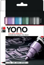 Marabu Marqueur acrylique YONO, 1,5-3,0 mm, set de 6 PASTEL