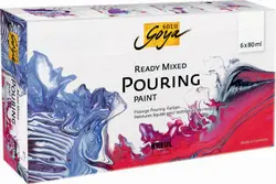 KREUL SOLO GOYA Set de pouring "Ready Mixed", 6 x 80 ml