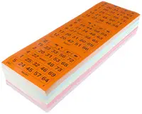 kangaro Jeu de grilles de bingo, 5x 100 cartes, assorti