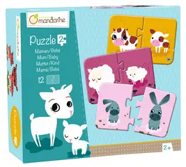 My Mandarine Puzzle à 2 pièces "Mère & petit