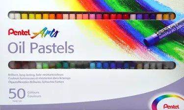 PentelArts Pastels à huile PHN4, étui en plastique de 50