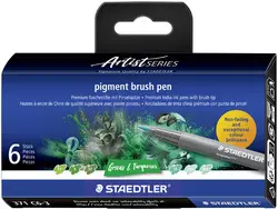 STAEDTLER Feutre pigment brush pen "Greens & Turquoises