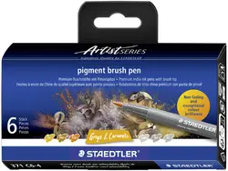 STAEDTLER Feutre pigment brush pen "Greys & Caramels