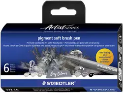 STAEDTLER Feutre pigment soft brush pen "Grey Colours