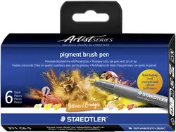 STAEDTLER Feutre pigment brush pen "Yellows & Oranges