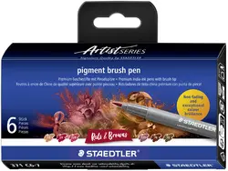 STAEDTLER Feutre pigment brush pen "Reds & Browns