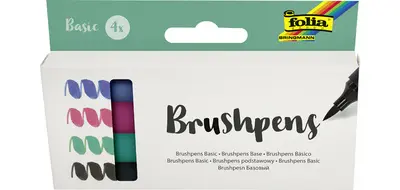 folia Stylo pinceau Brush Pens "Basic", kit de 4