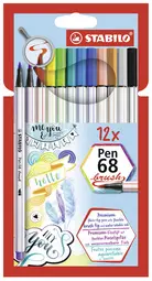 STABILO Feutre pinceau Pen 68 brush, étui en carton de 12