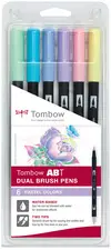 Tombow Feutre double pointe ABT DUAL BRUSH PEN, tons pastel