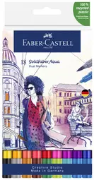 FABER-CASTELL Marqueur aquarelle GOLDFABER, étui de 18