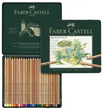 FABER-CASTELL Crayons de couleur PITT PASTELL, ètui de 24