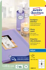 AVERY Zweckform Etiquette ovale jet d'encre/Glossy