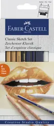 FABER-CASTELL Set d'esquisse Classique, 6 pièces