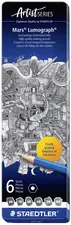 STAEDTLER Crayon Mars Lumograph, étui métallique de 6