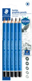 STAEDTLER Crayon graphite Mars Lumograph jumbo, blister de 5