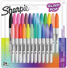 Sharpie Marqueur permanent FINE "Glam Pop", blister de 24