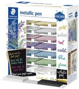 STAEDTLER Marqueur permanent metallic pen, présentoir de 70
