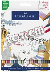 FABER-CASTELL Marqueur Sketch GOLDFABER, étui de 12